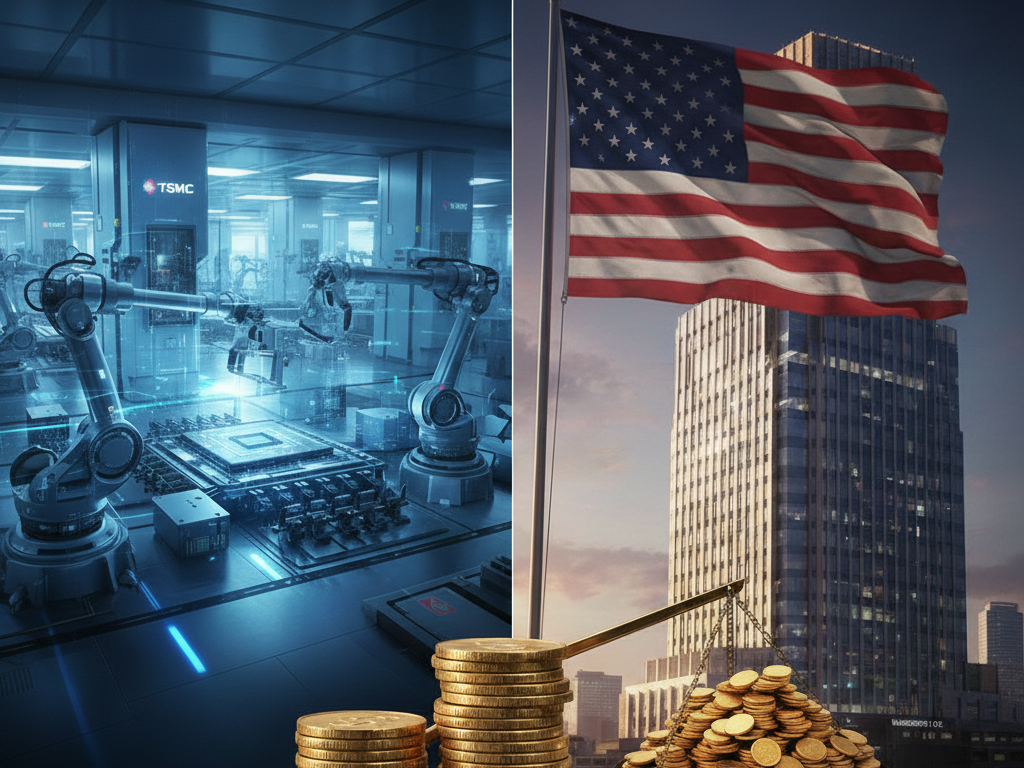 台灣承諾未來十年內在美投入 5,000 億美元的頭期款(約新台幣 16 兆元) 的投資與信用擔保。(圖/nano banana)