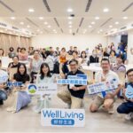 綠影創作獎起跑，邀請永續職人於環境部舉辦永續講座。(一排左起REnato lab創辦人王家祥、台南企業文化藝術基金會執行長林芳如、環境部環境保護司司長徐淑芷、彩晶文教基金會執行長吳翰青、樂檸漢堡創辦人陳永中、樂夢人生執行長邱雅達)