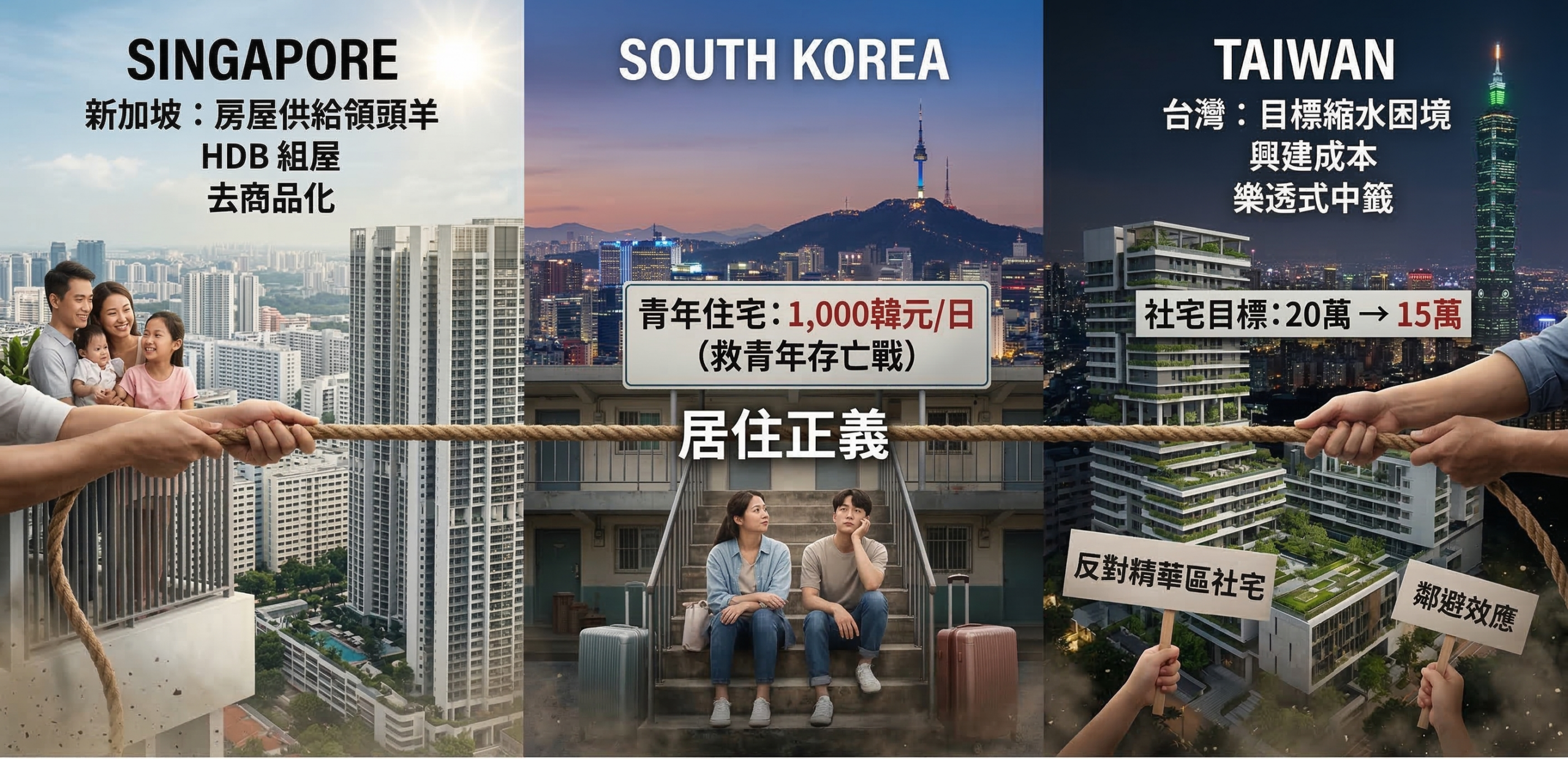 社會住宅居住正義各國怎麼做?(圖/nano banana)