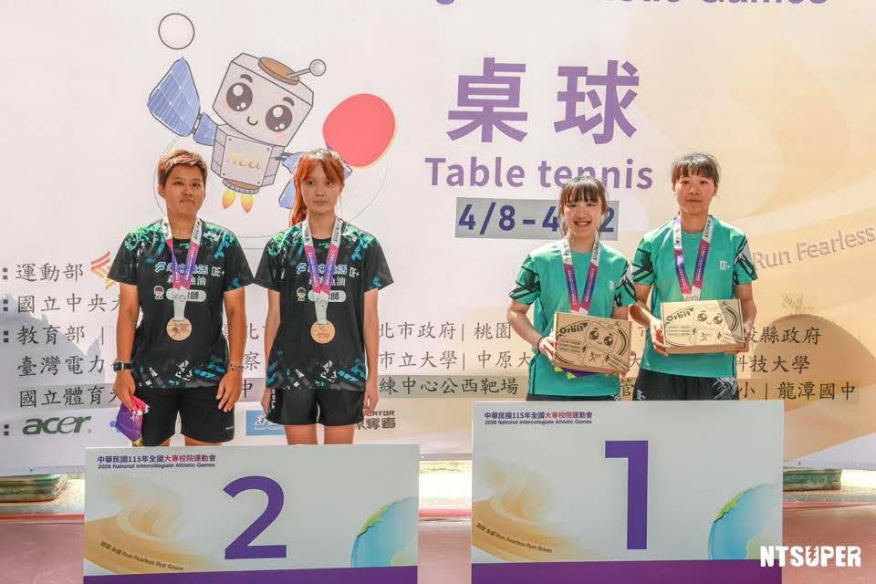 中興大學桌球隊在全大運奪得佳績。(圖/品牌提供)