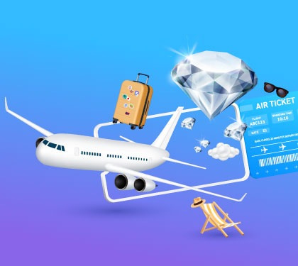 在航空公司、飯店、免稅店刷中信卡支付機票等款項,累積消費滿8萬元(含)以上,直接幫你升等Trip.com鑽石級會籍。圖/中國信託 提供