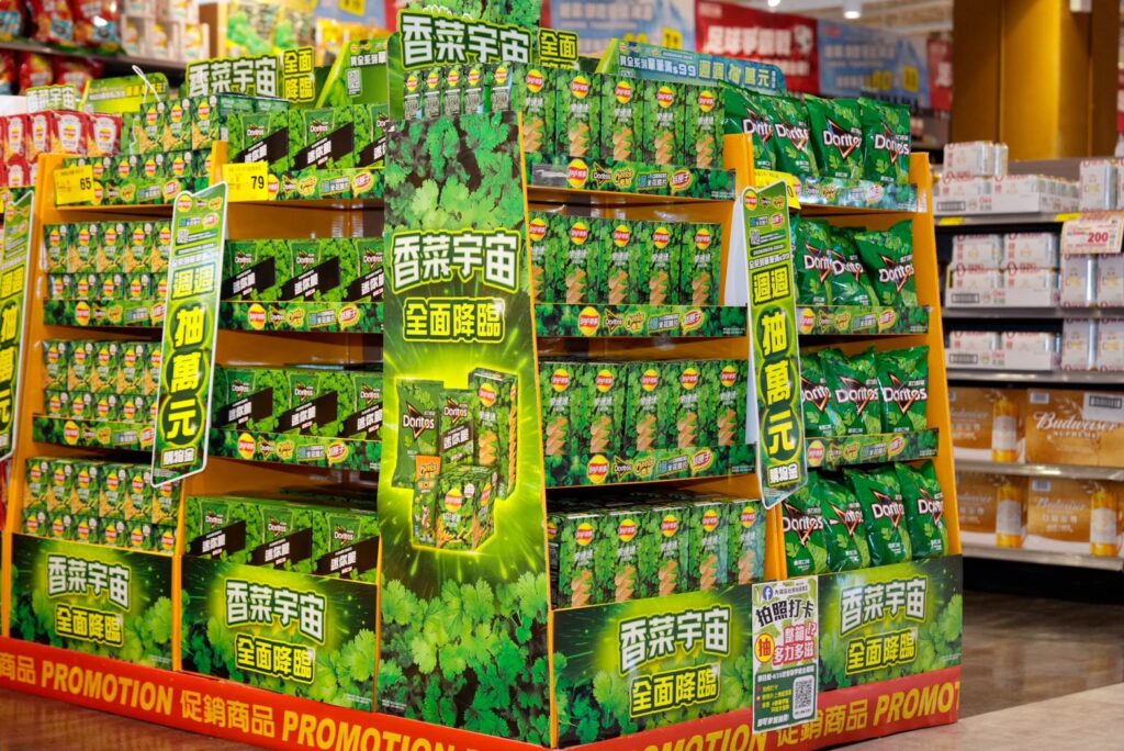 這次引爆話題的「全聯獨家香菜宇宙」，共有多款展現不同口感的零食大集合。/品牌提供