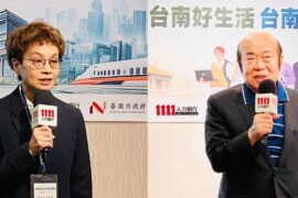 台南市副市長趙卿惠（左）和1111人力銀行總裁林文雄（右），雙邊合作推動台南在地人才就業媒合。（圖／1111人力銀行提供）