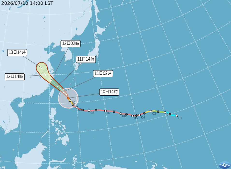 圖/翻攝自交通部中央氣象署