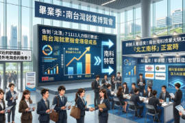 1111人力銀行盤點比較「北、中、南」三大區域工作機會數，發現南部工作機會成長速度驚人。（圖／AI生成）