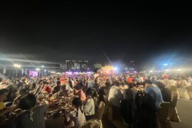 台南最近舉辦「鍘美藝術節」活動，後三天總計辦桌超過750桌，菜色非常豐盛，現場人山人海。（圖/Threads）